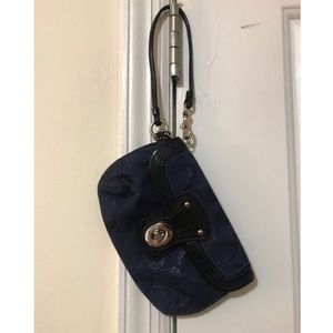 Coach Navy Blue Wristlet